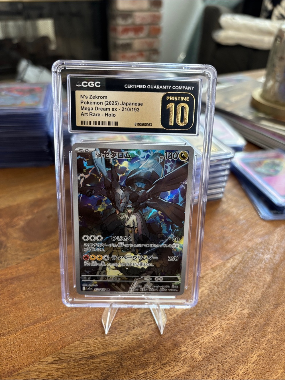 CGC Pristine 10 N's Zekrom Art Rare Holo Pokemon Japanese Mega Dream 210/193